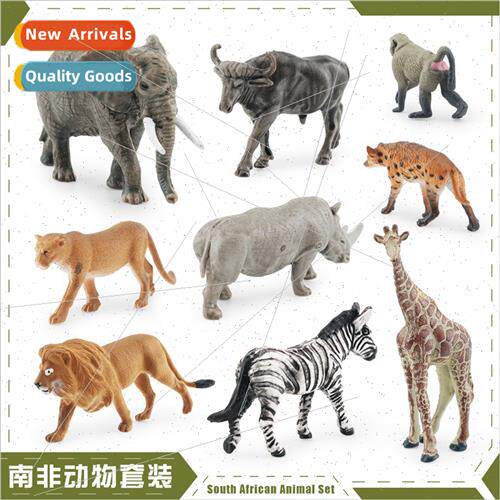 Africa animal model zebra lion spotted hyena whe rhinoceros