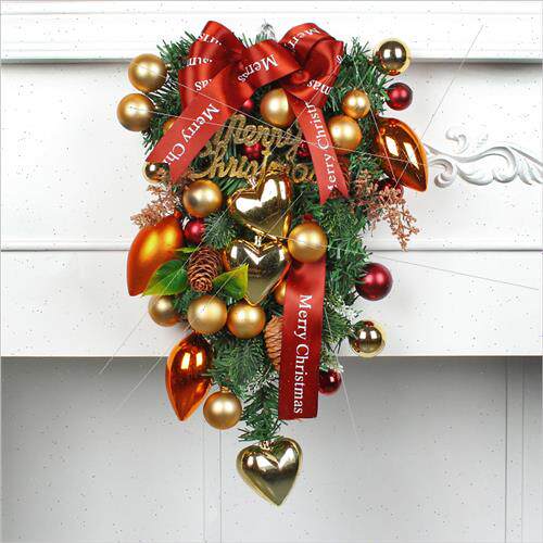 Creative Christmas bow upside down e heart-shaped colorful b