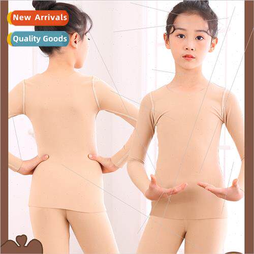 Childrens de velvet thermal underwear set girls autumn and w