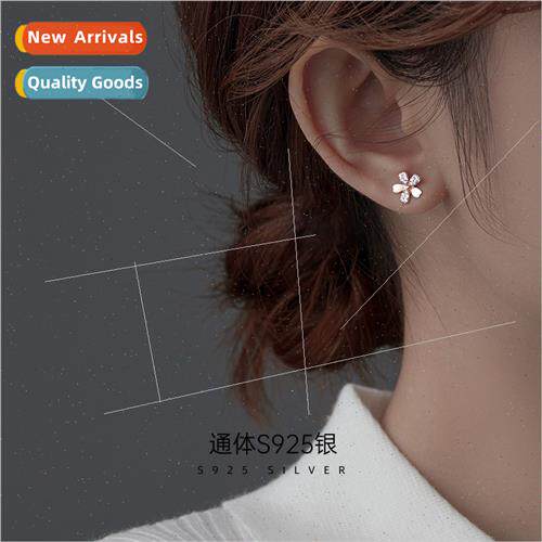S925 silver small flower earrings female delicate hundred ma