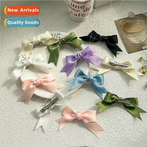 Japan cute girls bow hair clips Korea  ins simple tie hair c