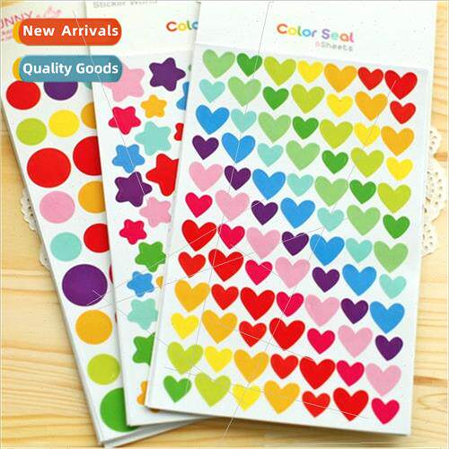Children stickers handmade wh creative stars love round hand