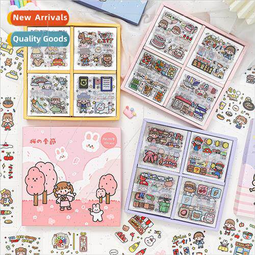 pvc stickers gift box soft soft second season cartoon cute h