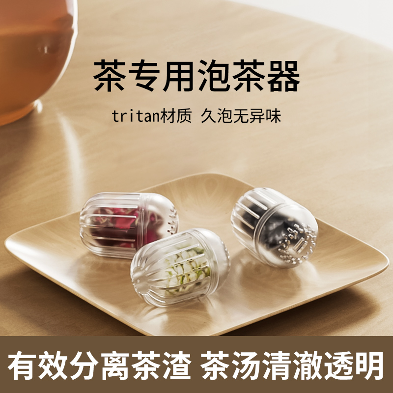 茶漏茶滤Tritan材质耐高温茶叶过滤器家用泡茶神器花茶球茶仓茶隔 餐饮具 茶滤 原图主图