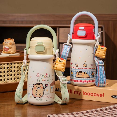 小熊虫儿童保温杯学生上学保温杯