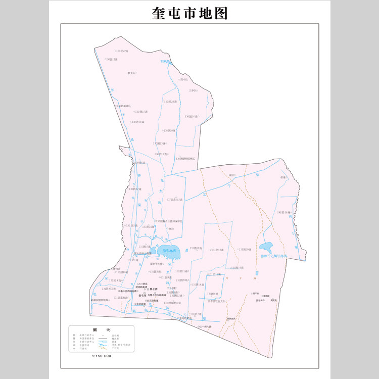 奎屯市地图电子版设计素材文件