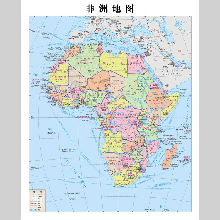 非洲地图电子版设计素材文件