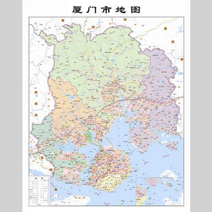 厦门市地图电子版设计素材文件