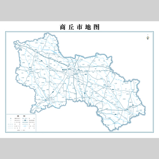 商丘市地图电子版设计素材文件