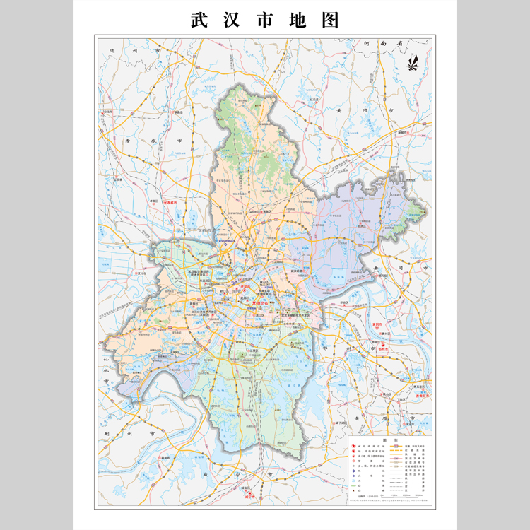 武汉市地图电子版设计素材文件