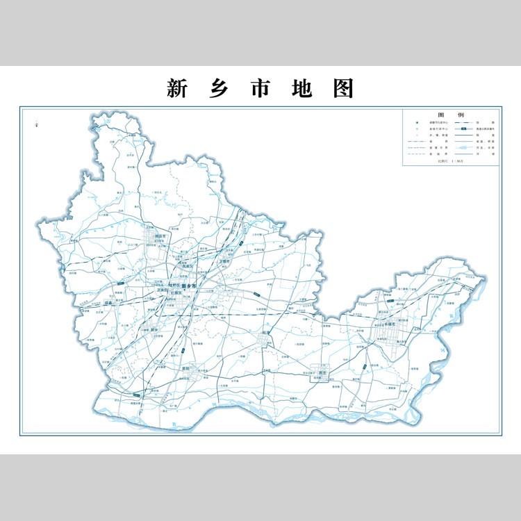 新乡市地图电子版设计素材文件