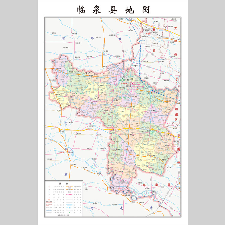临泉县地图电子版素材文件