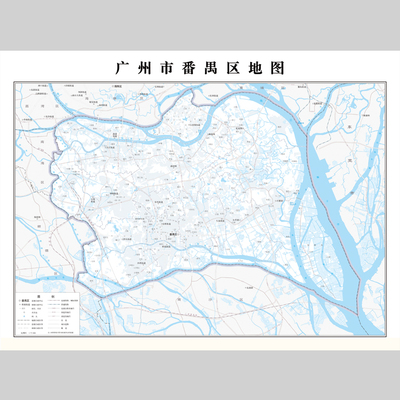 广州市番禺区地图电子版设计素材文件