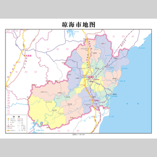 琼海市地图电子版设计素材文件