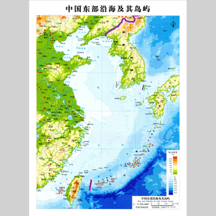 中国东部沿海及其岛屿地图电子版设计素材文件