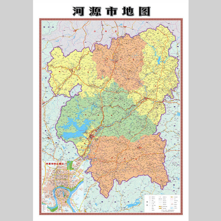 河源市地图电子版设计素材文件