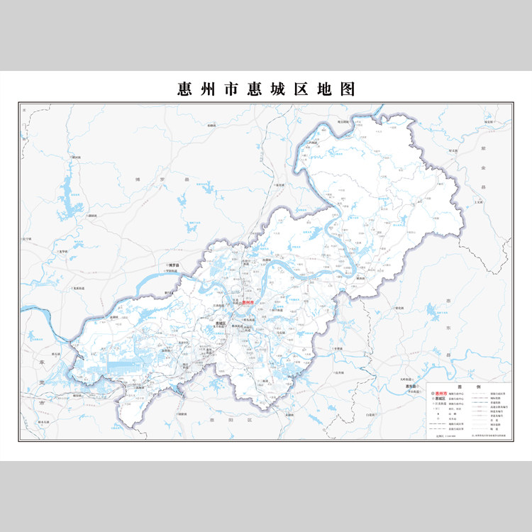 惠州市惠城区地图电子版设计素材文件