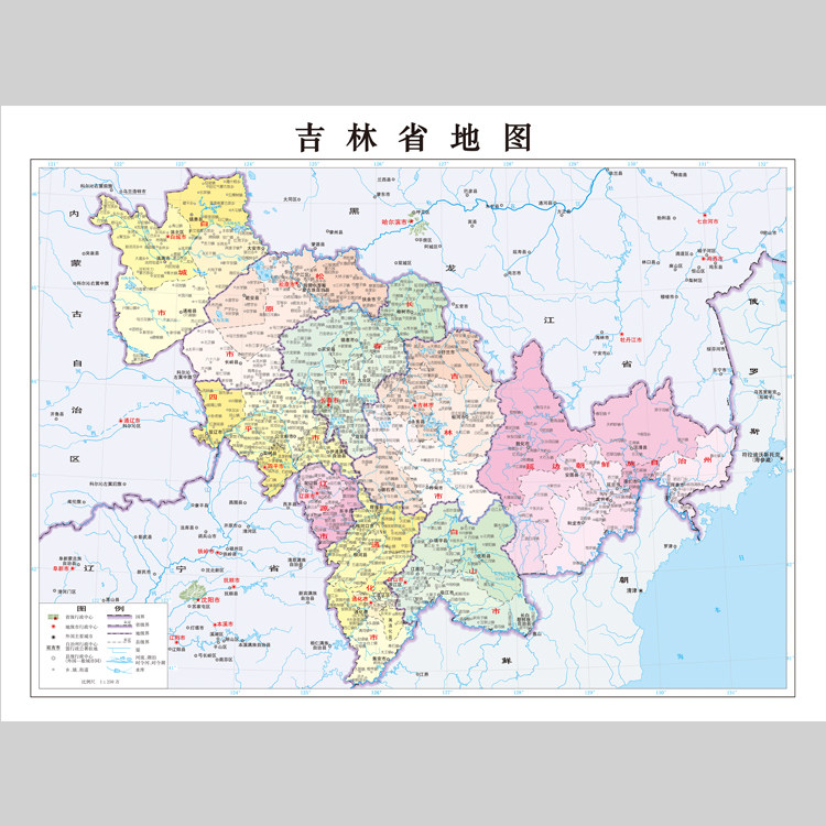 吉林省地图电子版设计素材文件