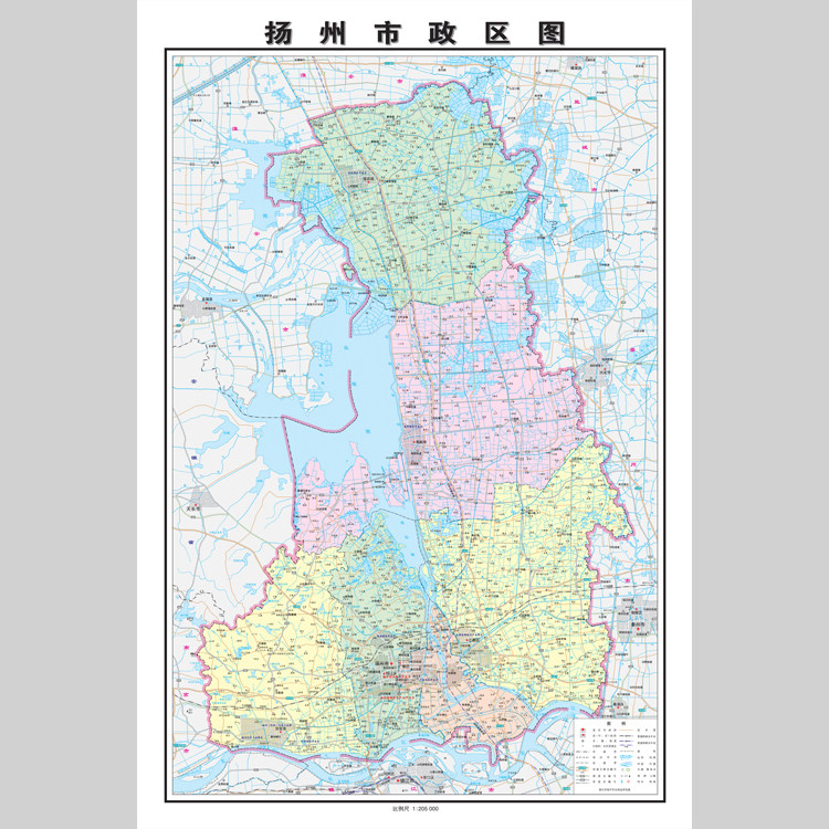 扬州市地图电子版设计素材文件