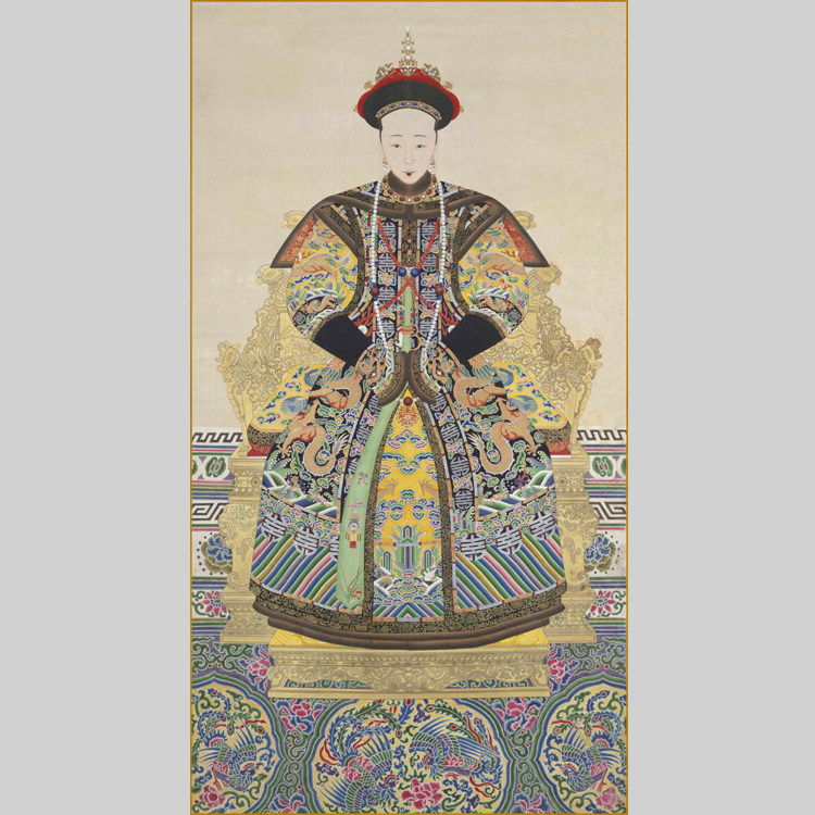 孝穆成皇后(道光帝皇后)朝服像电子版设计素材文件