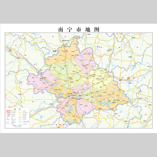 南宁市地图电子版设计素材文件