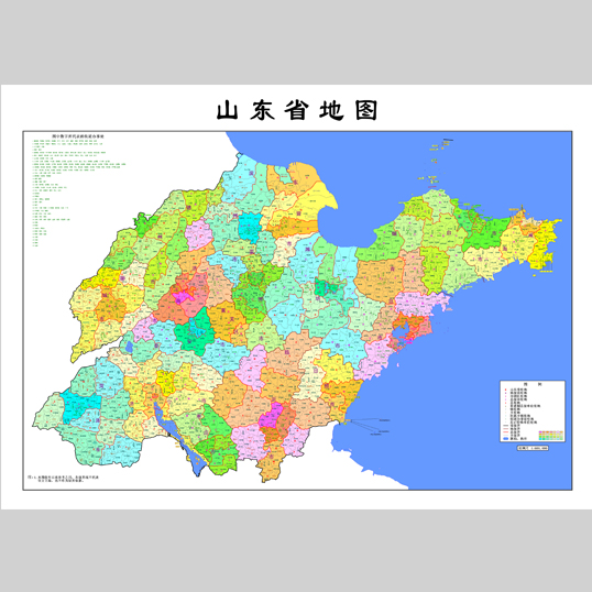 山东省精确到乡镇地图电子版设计素材文件