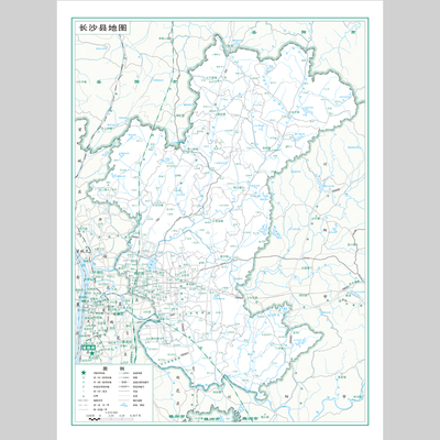 长沙县地图电子版设计素材文件