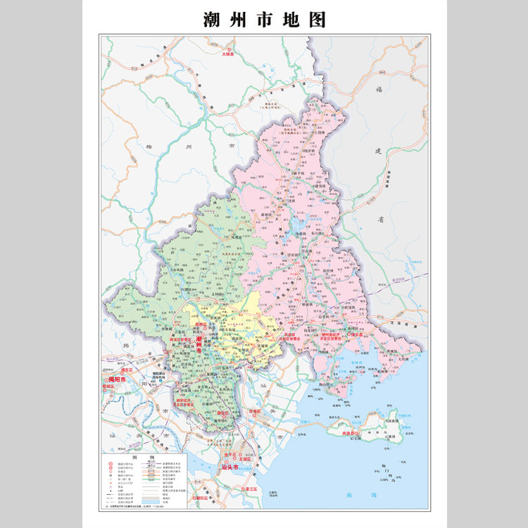 潮州市地图电子版素材文件