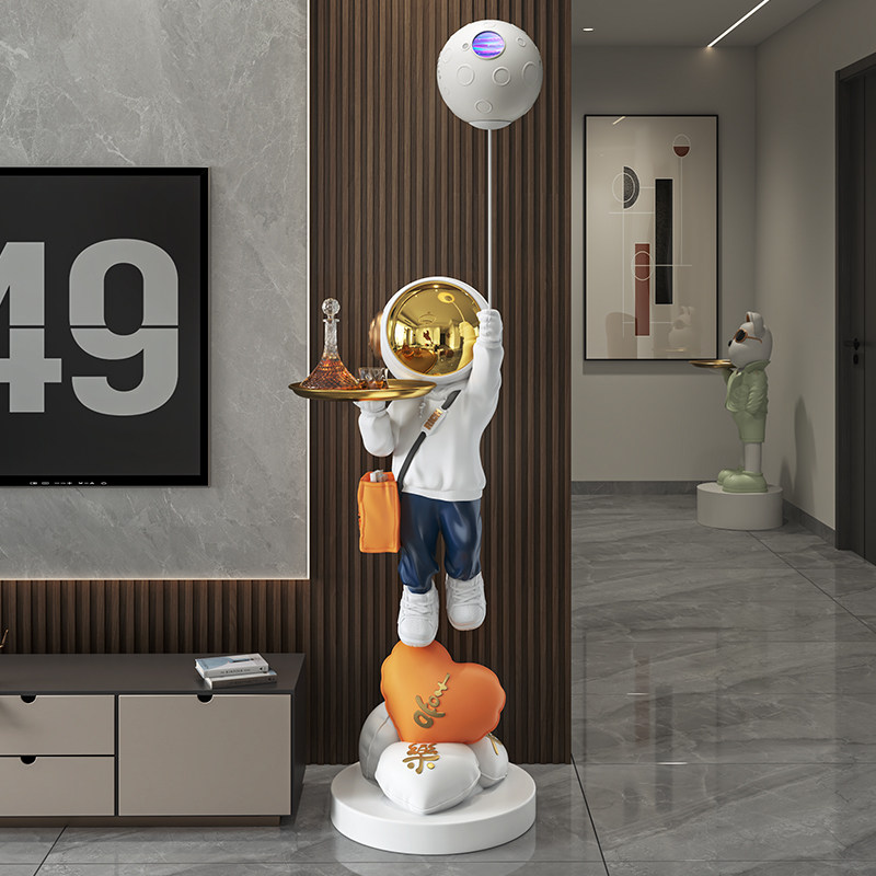 太空人太空人蓝牙音响客厅摆件高端大气上档次大型落地灯乔迁礼物