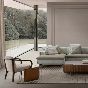 COOMO楷模家具 楷模-安格休闲椅 胡桃木现代简约