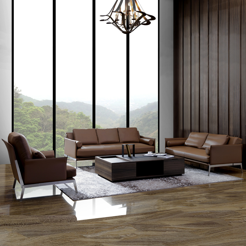 楷模 凯亚沙发客厅现代简约皮质沙发成套客厅组合套装