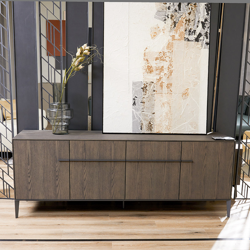 意式风红橡木储物柜2021年新品