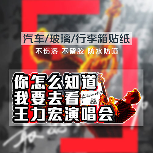 【回头率高】王力宏演唱会车贴纸