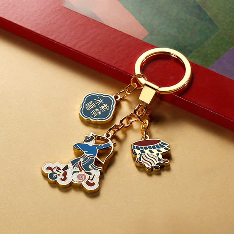 故宫紫禁冰嬉挂饰钥匙扣金属钥匙链挂饰文创纪念品生日礼物