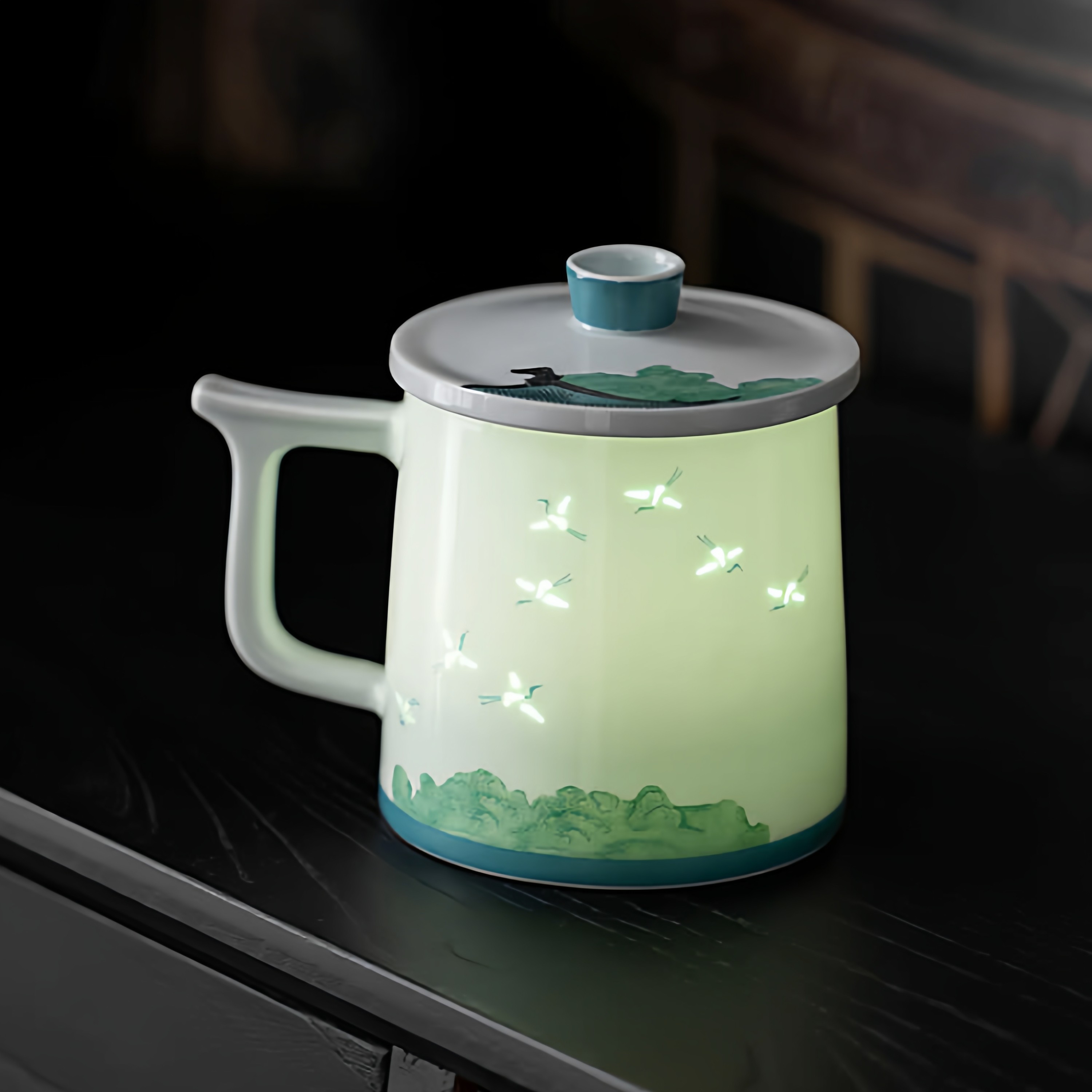 上新了故宫玲珑天工陶瓷杯茶水分离泡茶杯办公水杯文创生日礼物