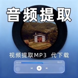 视频文件BGM音频提取mp3音乐去人声提取代下载文件格式 人工歌曲作