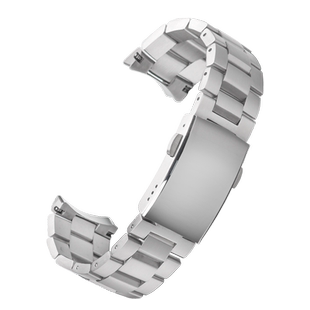 实心不锈钢表带适配TAG泰格豪雅竟潜300专用弧形接口表链配件21mm