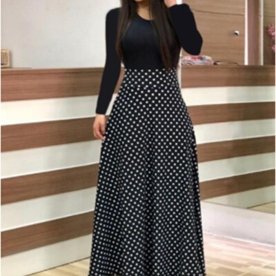 长袖连衣裙Fall Women Lon sleeve dress Female Maxi Dresses