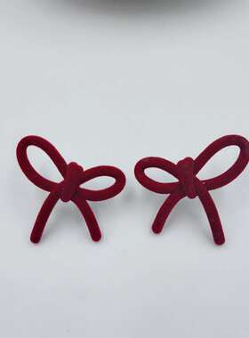 网红款时尚个性金属质地简约潮流百搭植绒925日韩耳环女AR-12