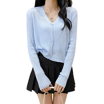 夏季薄款设计感短款防晒开衫女