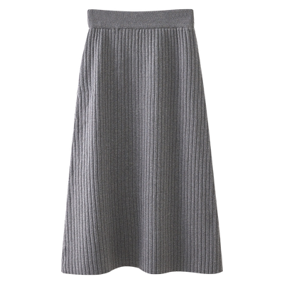 中长款针织毛线半身裙大码显瘦