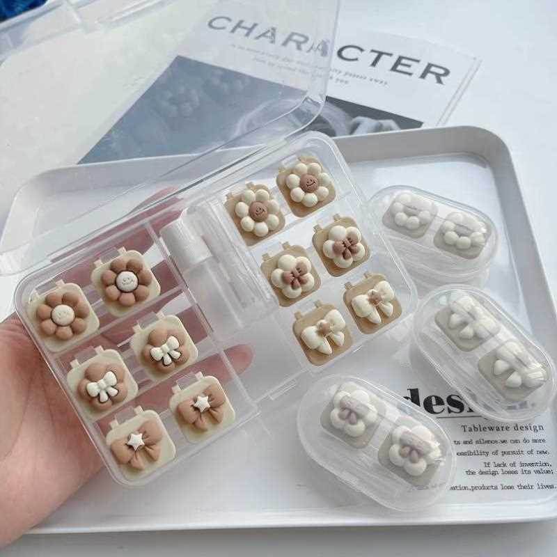 近形眼镜盒子副按压式免拧VMG盖视高隐级ins轻便迷你多日式美瞳盒