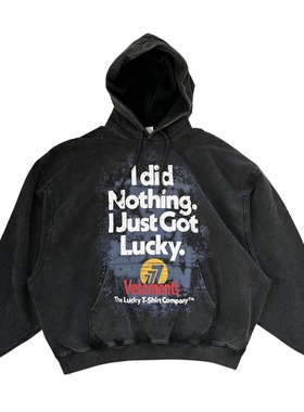 VTM The Lucky Hoodie新款幸运水洗帽衫休闲宽松复古卫衣潮男女