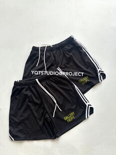 gallery dept复古vintage水洗网眼洞洞字母印花休闲宽松短裤潮