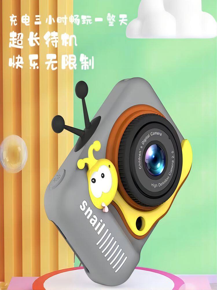 사진도 찍고 인화도 가능한 달팽이 어린이 미니카메라 디지털 고화소 카메라 학생모델 폴라로이드