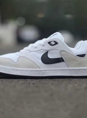 Nike耐克 SB Alleyoop 低帮休闲板鞋耐磨运动休闲鞋 白色 黑白红