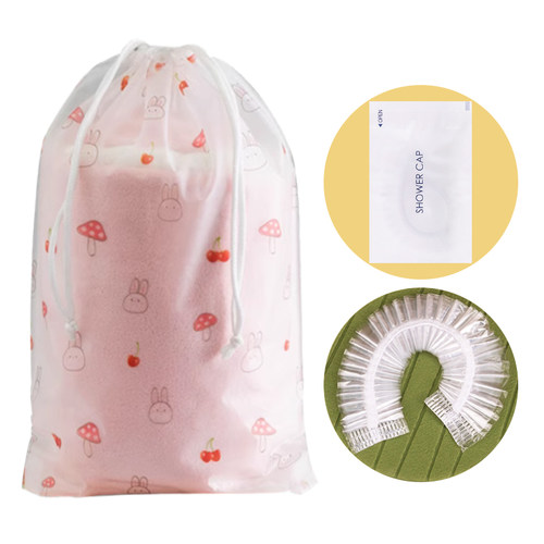 出口日本一次性浴帽女防水洗澡酒店发膜焗油帽染发头套加厚独立