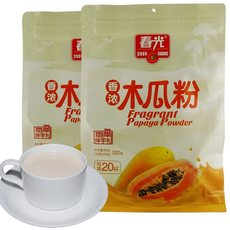 海南特产 春光香浓木瓜粉320克x2袋 营养型 冲饮品香甜早餐代餐粉