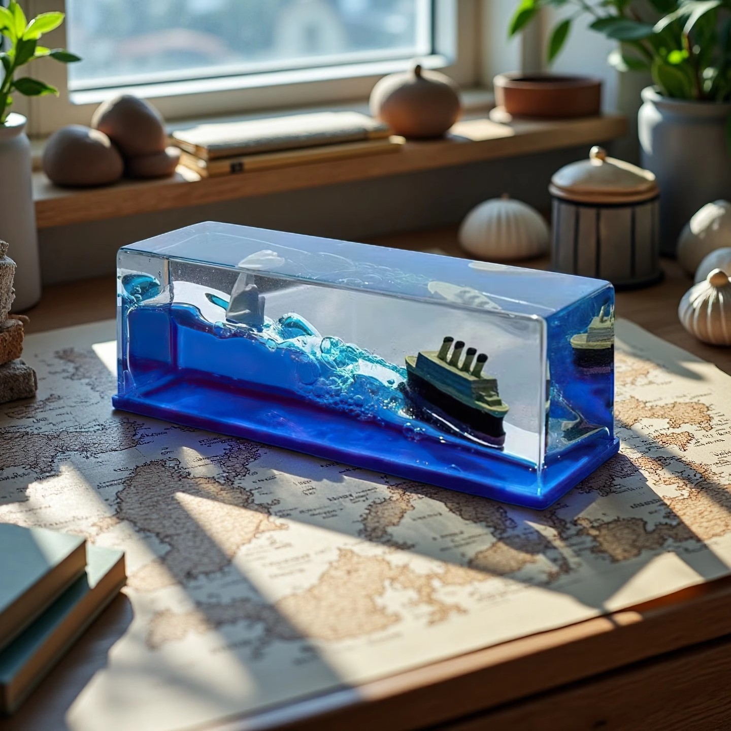 泰坦尼克号模型漂流瓶摆件