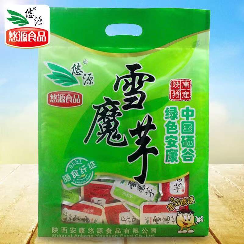 悠源雪魔芋陕西安康特产魔芋干魔芋丝魔芋爽休闲零食素食485g礼包